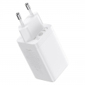 Мережевий зарядний пристрій Baseus GaN5 Pro 3 порта, USB + Type-C*2 65W Білий