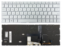 Оригинальная клавиатура Asus ZenBook 13 UX334FL UX334FA белая без рамки Прямой Enter подсветка PWR