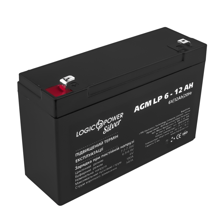 Аккумулятор LogicPower AGM LP 6-12 AH SILVER
