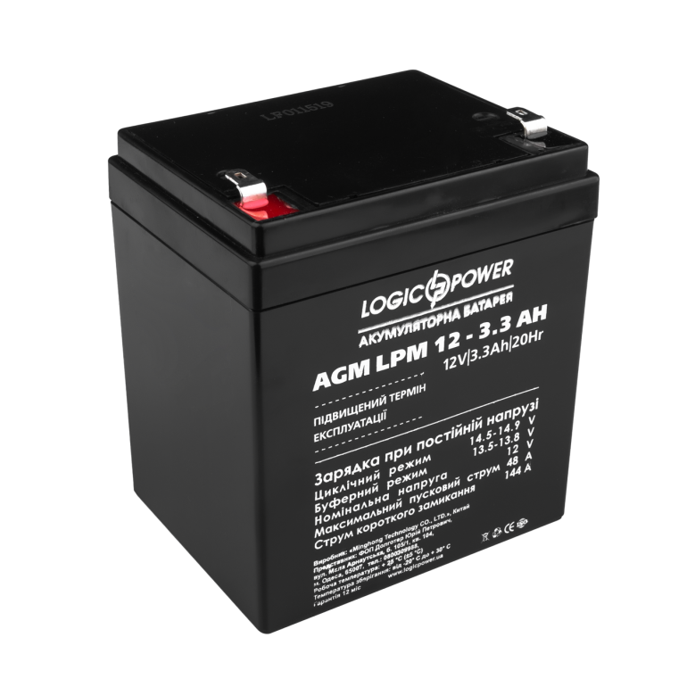 Аккумулятор LogicPower AGM LPM 12-3.3 AH
