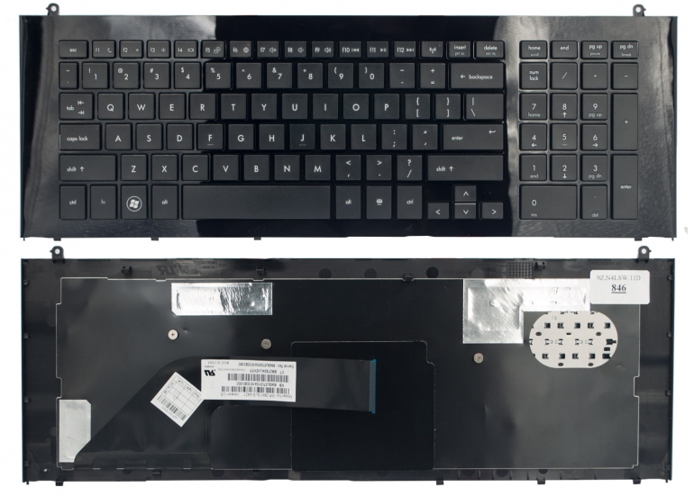 Клавиатура HP ProBook 4720 4720S черная US + Наклейки