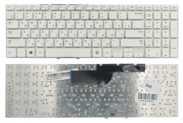 Клавиатура Samsung NP355V5C белая