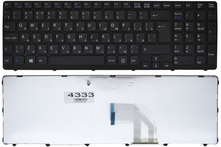 Клавіатура Sony SVE15 SVE17 чорна