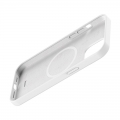 Чехол Baseus Liquid Silica Gel Magnetic + защитное стекло для iPhone 12/12 Pro Белый