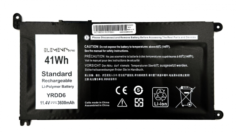 Батарея Elements PRO для Dell Latitude 3310 2-in-1 Inspiron 3493 3793 5482 5584 7586 Vostro 3491 5481 11.4V 3600mAh