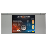 Аккумулятор LogicPower Lifepo4 24V-60Ah (BMS 80A) BYD металл