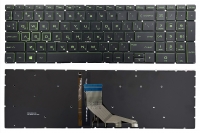 Оригинальная клавиатура HP 15-DA 15-DB 15-DR 15-DX 17-BY 17-CA 250 255 256 G7 250 255 G8 черная без рамки Прямой Enter зеленая подсветка