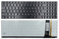 Оригінальна клавіатура Asus N56 N56V N76 N76V N550 N750 Q550 R501 R750 чорна без рамки підсвітка Прямий Enter