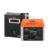 Комплект резервного питания LP (LogicPower) ИБП + литиевая (LiFePO4) батарея (UPS W800+ АКБ LiFePO4 640W)