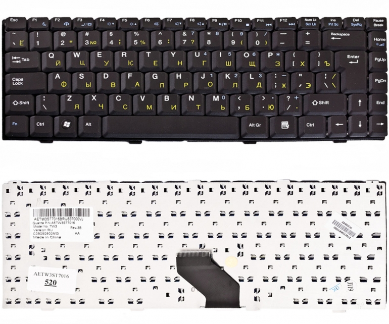 Клавіатура Asus S96 S96F S96J S96S Z62 Z84 Z84FM Z84JP Z96 Z96F Z96J Z96JS чорна