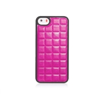 Чехол Xoomz для iPhone 5/5S/5SE PU Grid Pink (back cover)