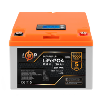Аккумулятор LogicPower Lifepo4 для ИБП LCD 12V (12,8V) - 30 Ah (384Wh) (BMS 50A/25А) пластик