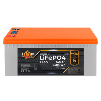 Аккумулятор LogicPower Lifepo4 для ИБП 24V (25,6V) - 140 Ah (3584Wh) (BMS 80A/40A) пластик