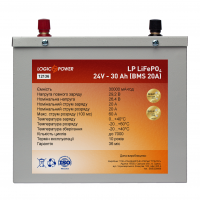 Аккумулятор LogicPower Lifepo4 24V-30Ah (BMS 20A) металл