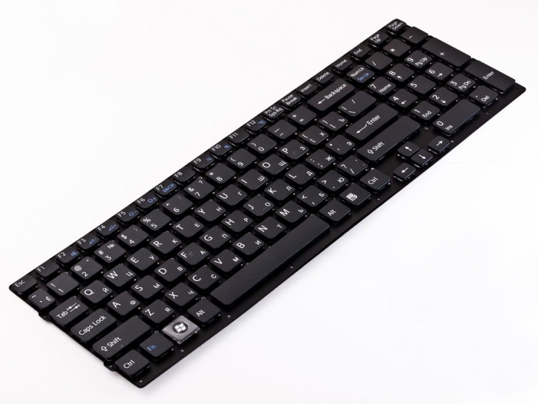 Клавіатура Sony VPC-EB Series чорна без рамки Прямий Enter