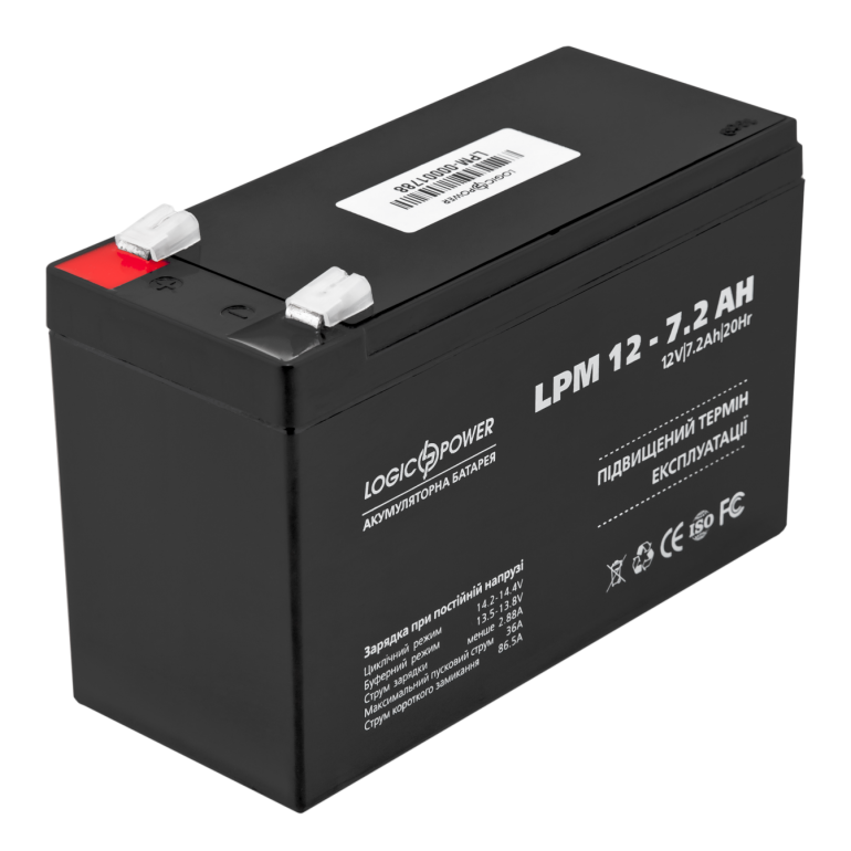 Аккумулятор кислотный LogicPower AGM LPM 12-7.2 AH