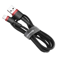 Кабель Baseus Cafule USB 2.0 to Lightning 2A 3M Черный/Красный