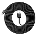 Кабель Baseus Cafule USB 2.0 to Lightning 2A 3M Черный/Серый