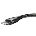 Кабель Baseus Cafule USB 2.0 to Lightning 2A 3M Чорний/Сірий