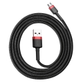 Кабель Baseus Cafule USB 2.0 to microUSB 2.4A 1M Черный/Красный