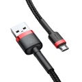 Кабель Baseus Cafule USB 2.0 to microUSB 2.4A 1M Черный/Красный