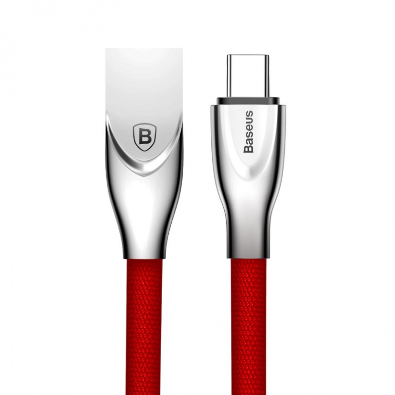 Кабель Baseus Zinc USB 2.0 to Type-C 2A 1M Червоний