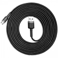 Кабель Baseus Cafule USB 2.0 to microUSB 2A 3M Черный/Серый