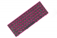 Клавіатура Lenovo IdeaPad Z370 чорна/рожева
