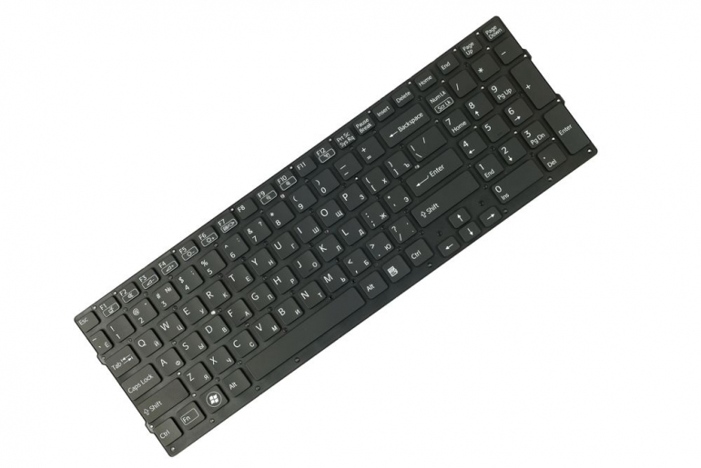 Клавіатура Sony VPC-CB Series чорна без рамки Прямий Enter