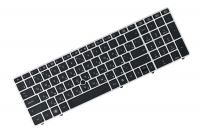 Клавиатура HP ProBook 6560B EliteBook 8560P 8570P черная/серая PointStick