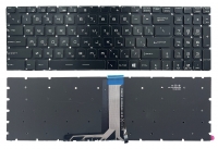 Клавиатура MSI GT62 GT72 GE62 GE72 GS60 GS70 GL62 GL72 GP62 GP72 CX62 WS60 черная без рамки Прямой Enter подсветка WHITE