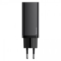 Мережевий зарядний пристрій Baseus GaN2 Lite 2 порти, USB + Type-C 65W Чорний