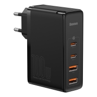 Сетевое зарядное устройство Baseus GaN2 Pro 3 порта, USB*2 + Type-C*2 100W Черный