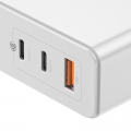 Мережевий зарядний пристрій Baseus GaN Mini 3 порта, USB + Type-C*2 120W + кабель 100W(20V/5A) 1M Білий