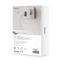 Сетевое зарядное устройство Baseus Mirror Lake Intelligent, 3 порта USB, 3.4A, Белый