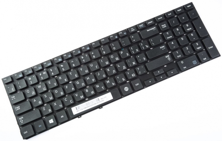 Клавиатура Samsung 550P7C черная без рамки Прямой Enter Rev 2.0