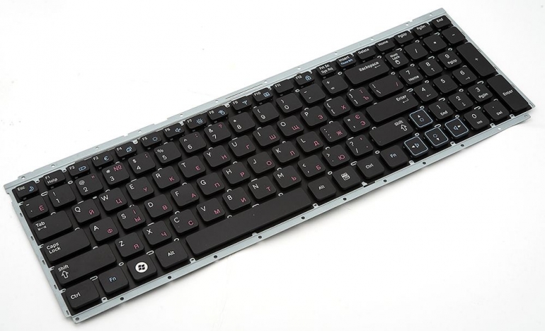 Клавіатура Samsung RC510 RC520 RC530 чорна без рамки Прямий Enter Rev 2 0