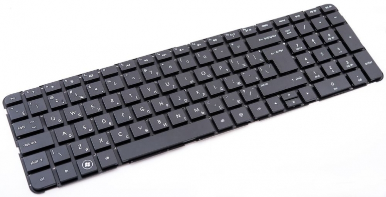 Клавіатура HP Pavilion DV7-6000 чорна без рамки Г-образний Enter