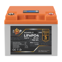 Аккумулятор LogicPower Lifepo4 LCD 12V (12,8) - 60 Ah (768Wh) (Smart BMS 60A/30А) пластик