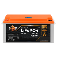 Аккумулятор LogicPower Lifepo4 LCD 12V (12,8V) - 140 Ah (1792Wh) (BMS 80A/40А) пластик