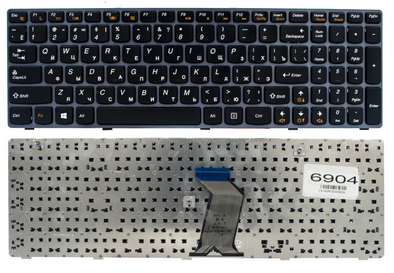 Клавіатура Lenovo IdeaPad G580 G585 Z580 Z585 чорна/сіра