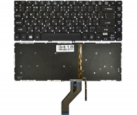 Клавиатура для ноутбука Acer Aspire V5-472 V5-473 V7-481 V7-482 TravelMate P446-M P645-M черная Подсветка