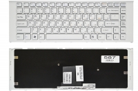 Клавиатура для ноутбука Sony VPC-EA Series белая