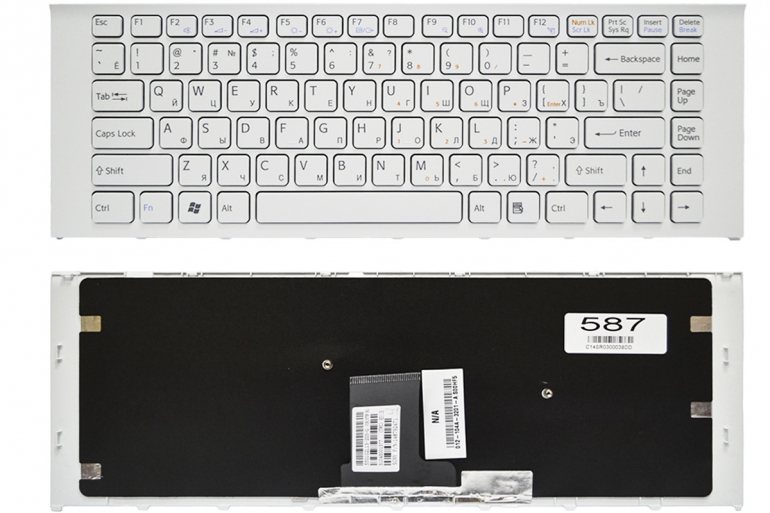 Клавиатура Sony VPC-EA Series белая