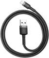 Кабель Baseus Cafule USB 2.0 to Lightning 2.4A 1M Черный/Серый