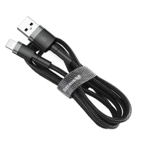 Кабель Baseus Cafule USB 2.0 to Lightning 2.4A 1M Черный/Серый