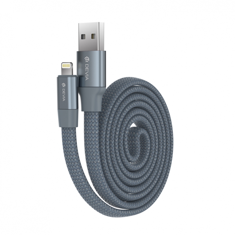 Кабель Devia Ring Y1 USB 2.0 to Lightning 2.4A 0.8M Серый