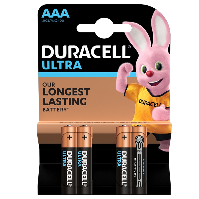 Батарейка Duracell Ultra LR03 MX2400 4 шт. AAA