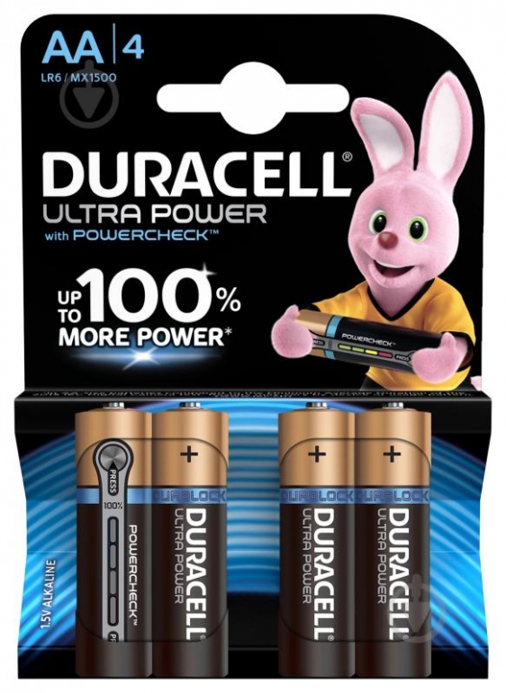 Батарейка Duracell Ultra LR06 MX1500 4 шт. АА