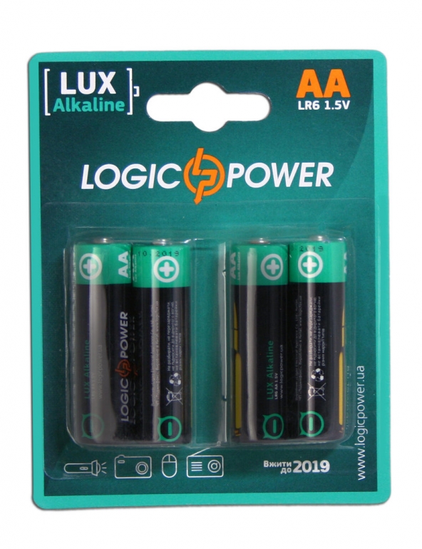 Батарейка LogicPower Alkaline AA LR6 4шт Blister